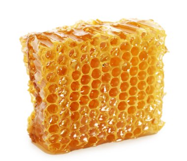 Petek üzerinde beyaz izole