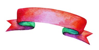 El boyalı şerit renkli izole