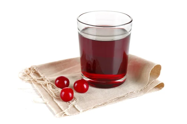 Bicchiere di succo di ciliegia — Foto Stock