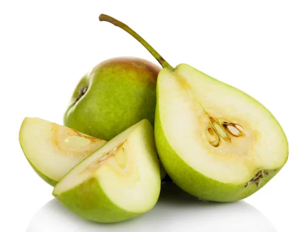 Högen av mogna smakrika päron — Stockfoto