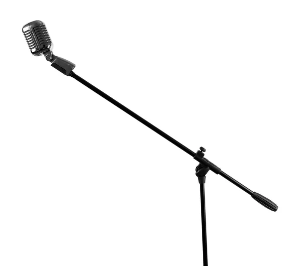 Retro silver microphone — Stock Photo, Image