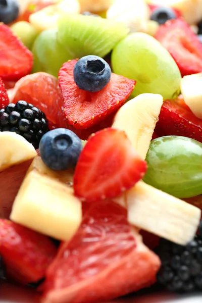 Fresh fruit salad, close up — Stock Photo, Image