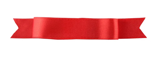 Red silk ribbon — Stock Photo, Image