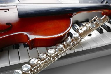 Musical instruments close up clipart