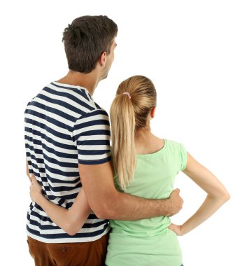 Genç çiftin arka planı 