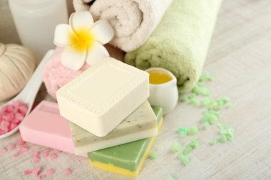 Spa uygulamaları ışık arka plan üzerinde