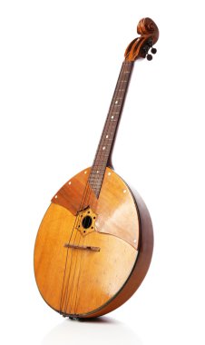 Beyaz izole halk müzik aleti domra
