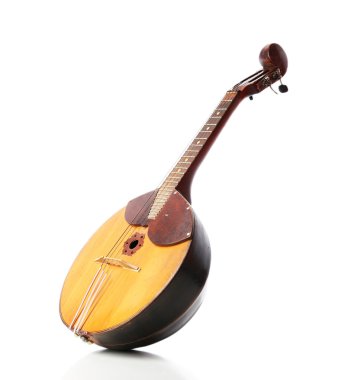Beyaz izole halk müzik aleti domra