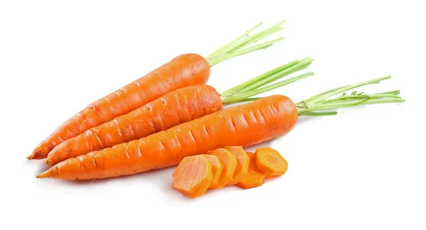 Sliced carrot isolated on white — Stock Photo, Image