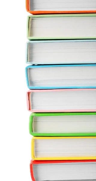 Bunte Bücher isoliert auf weiß — Stockfoto
