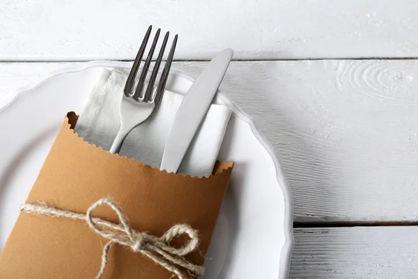 Table setting close-up — Stock Photo, Image