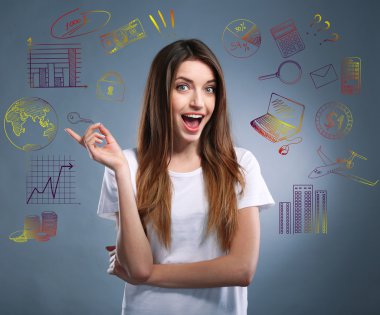 Onun planları düşünerek kadın