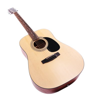 Beyaz izole klasik gitar