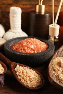 güzel spa kompozisyon masada yakın çekim