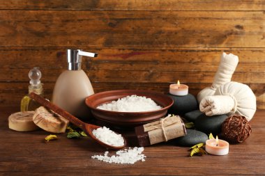 güzel spa kompozisyon masada yakın çekim