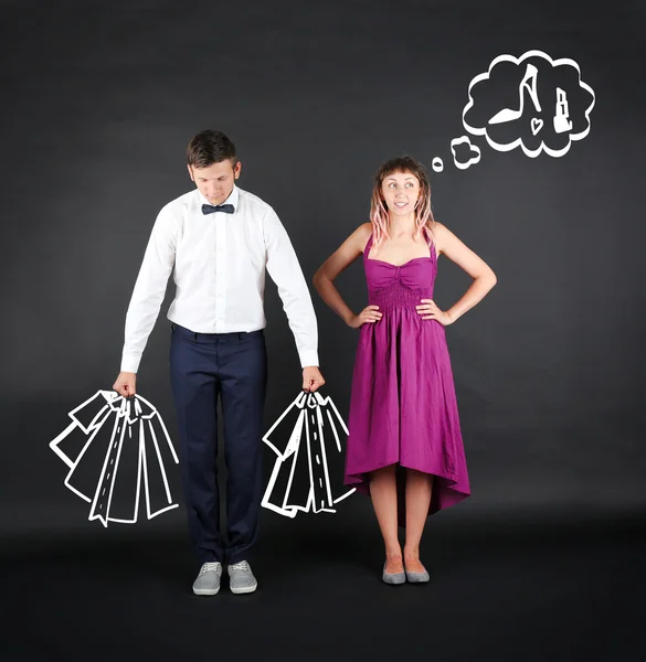 Funny young couple — Stock Photo, Image