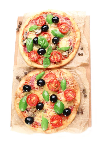Fette di deliziosa pizza con verdure — Foto Stock