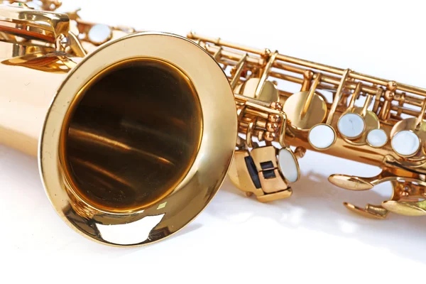 Golden classical saxophone — Stock Photo, Image