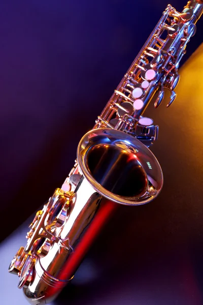 Golden classical saxophone — Stock Photo, Image