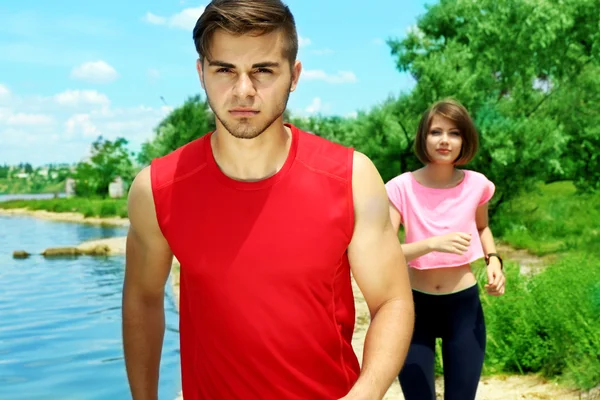 Young people jogging — Stock Photo, Image