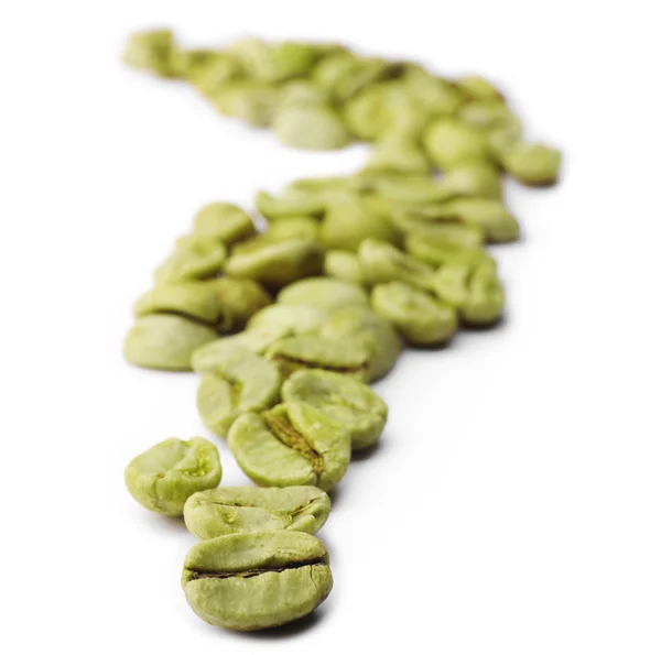 Chicchi di caffè verde — Foto Stock