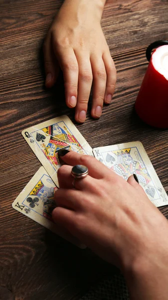 Cadı - fortune teller okuma servet yakın çekim — Stok fotoğraf