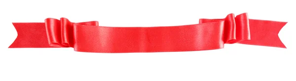 Красная шелковая лента — стоковое фото