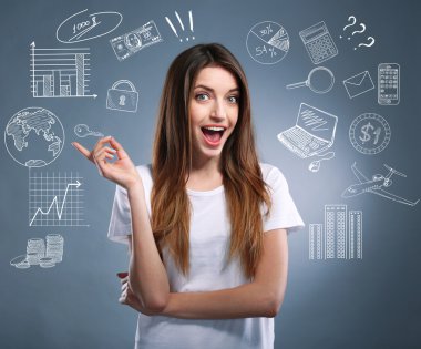 Onun planları düşünerek kadın