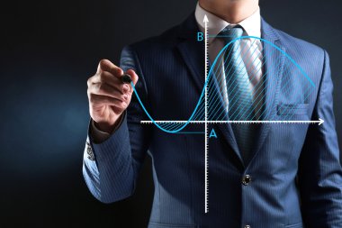 İşadamı el yazma grafik