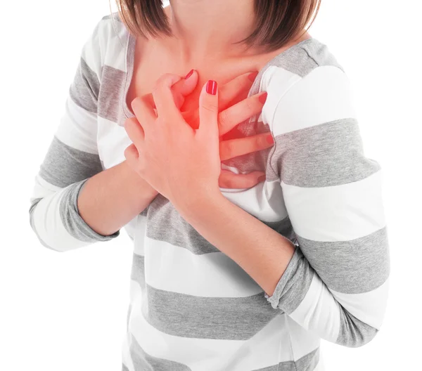 Chest pain - heart attack. — Stock Photo, Image