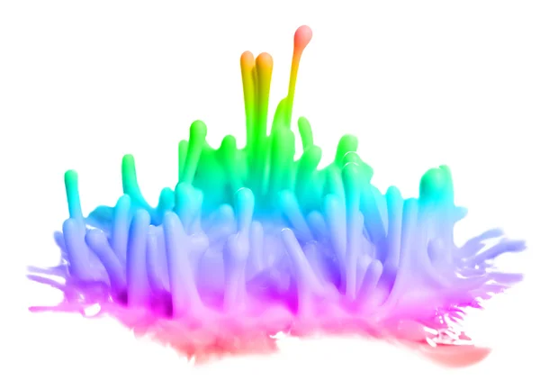 Explosões de tintas coloridas isoladas — Fotografia de Stock