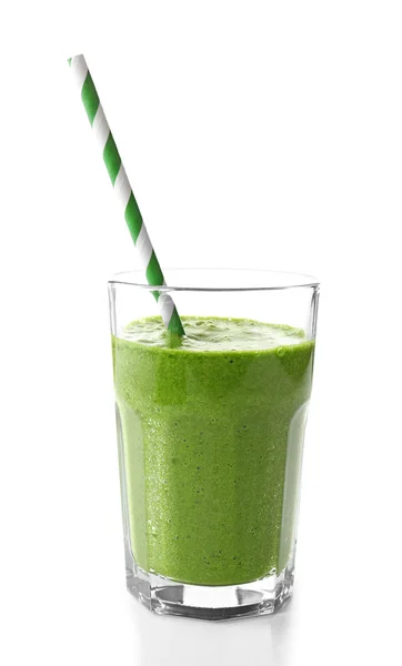 Glas av spenat juice — Stockfoto