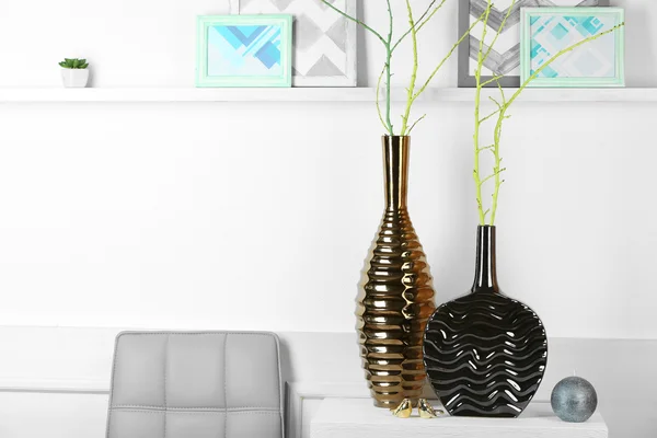 Modern vase in room — Stock Photo, Image