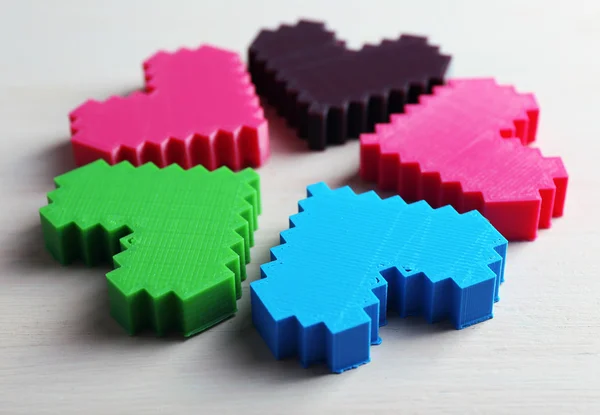 Bright Plastic hearts — Stock Photo, Image