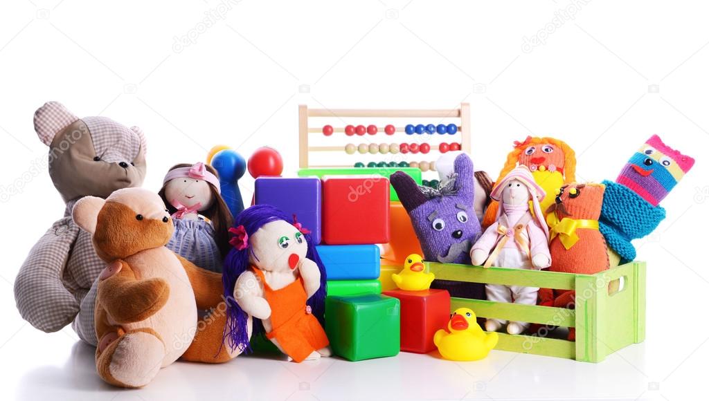 Pile of toys isolated