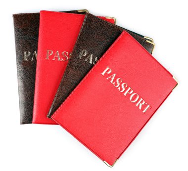 beyaz izole Pasaportlar