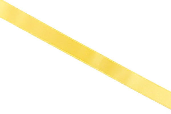 Žlutá stuha izolované — Stock fotografie