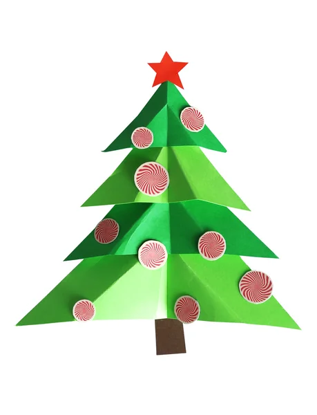 创意纸圣诞树 — 图库照片