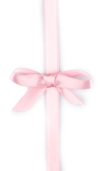 Pink ribbon bow Stock Image