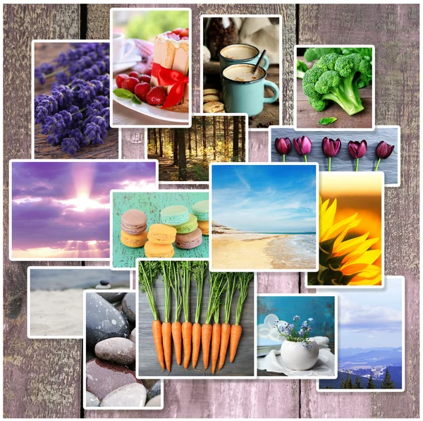 Collage aus verschiedenen Fotos — Stockfoto
