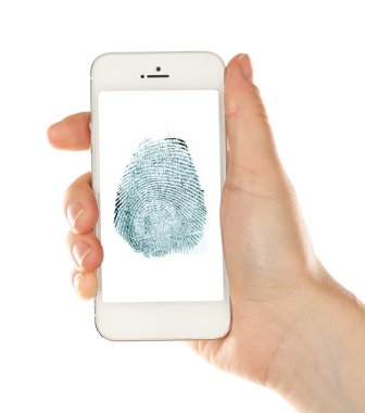 Smartphone ekranda parmak izi