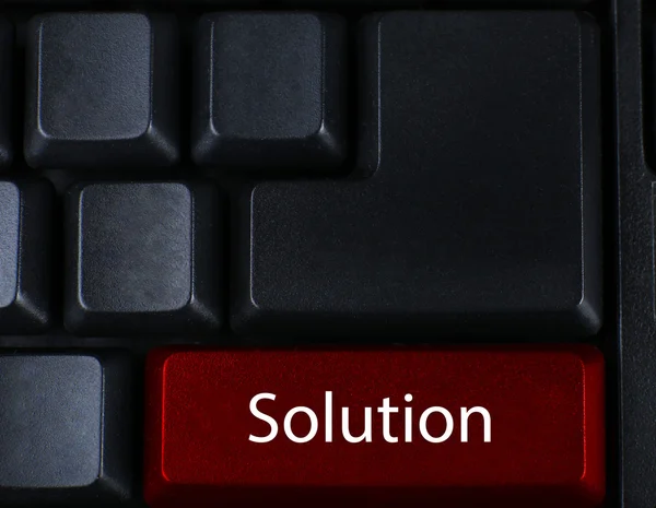 Tlačítko klávesnice řešení — Stock fotografie