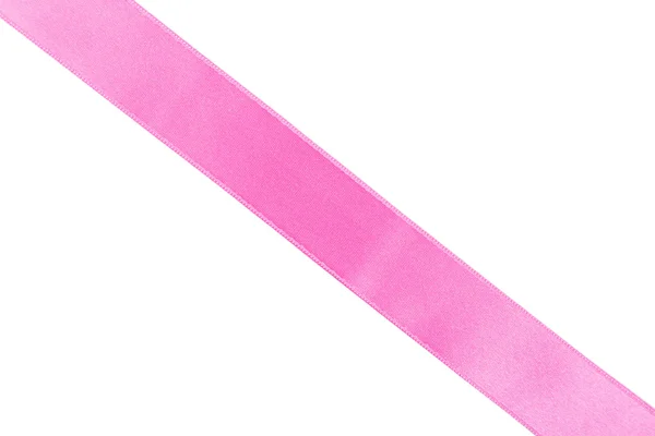 Pink ribbon isolated on white — Stock Photo, Image