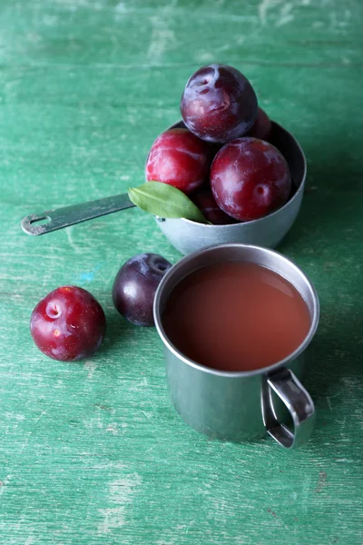 Delicious plum juice — Stock Photo, Image