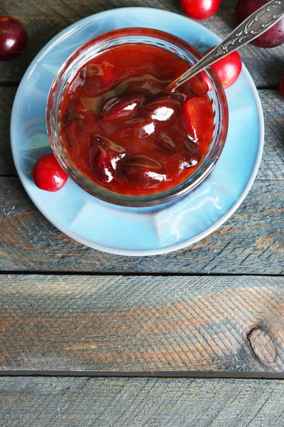 Tasty homemade plum jam — Stock Photo, Image