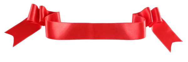 Red silk ribbon — Stock Photo, Image