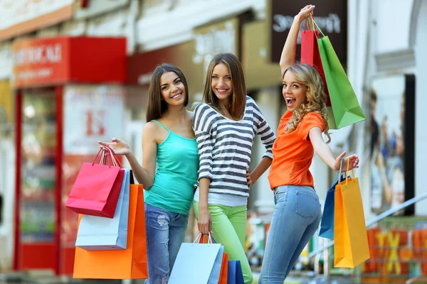 Women with shopping bags — Stock Photo, Image