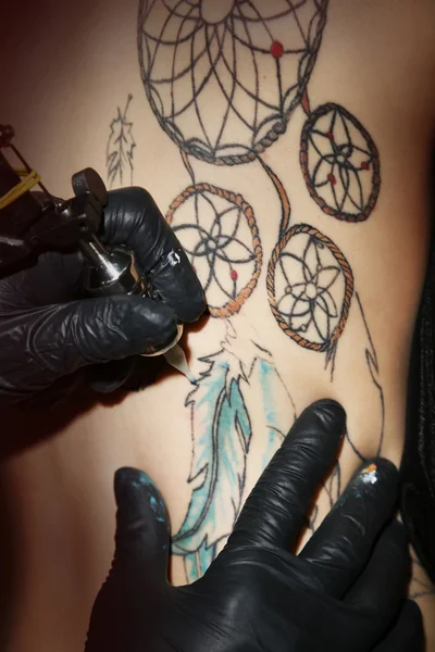 Process of making tattoo — Stock Photo, Image