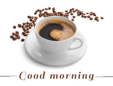 Bir fincan izole kahve.