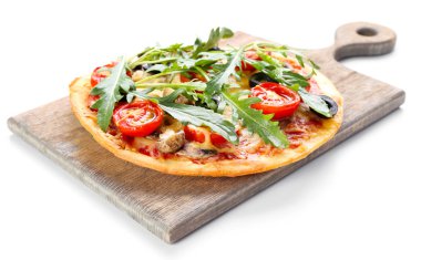 Dilim sebze ile lezzetli pizza